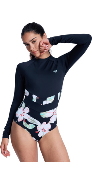 2026 Roxy Womens The Rider Long Sleeve Surfsuit ERJWR03900 - Anthracite Spring Charming
